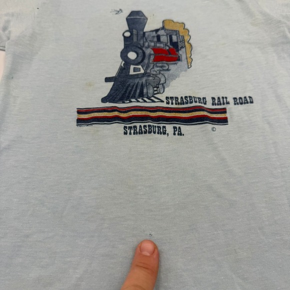 60s Strasburg Rail Road Kids Tee Steam Train 2-3T Single Stitch PA Souvenir READ - Picture 3 of 11